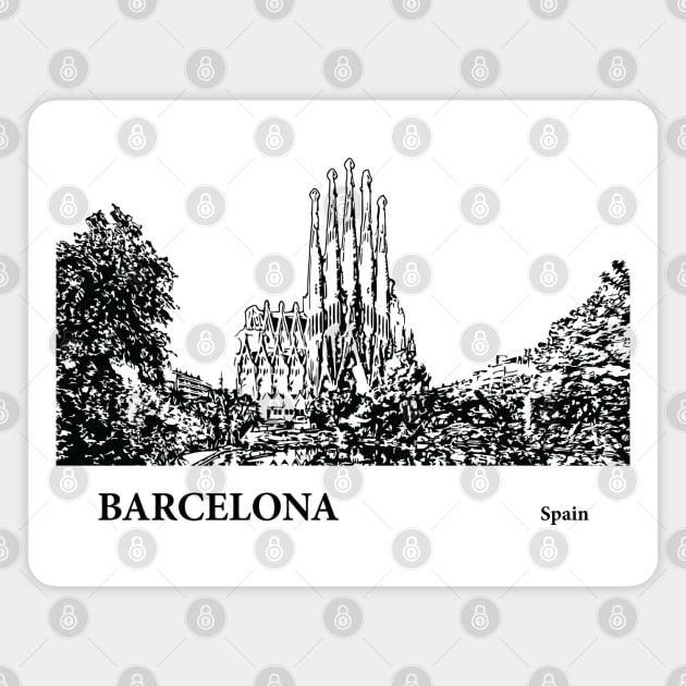 Barcelona Spain Magnet by Lakeric